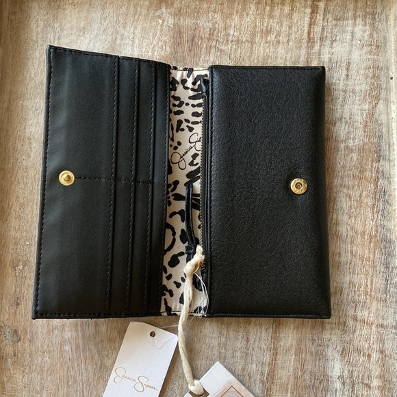 Jessica Simpson Black Wallet Vegan Leather no tags used a few times - Picture 7 of 12